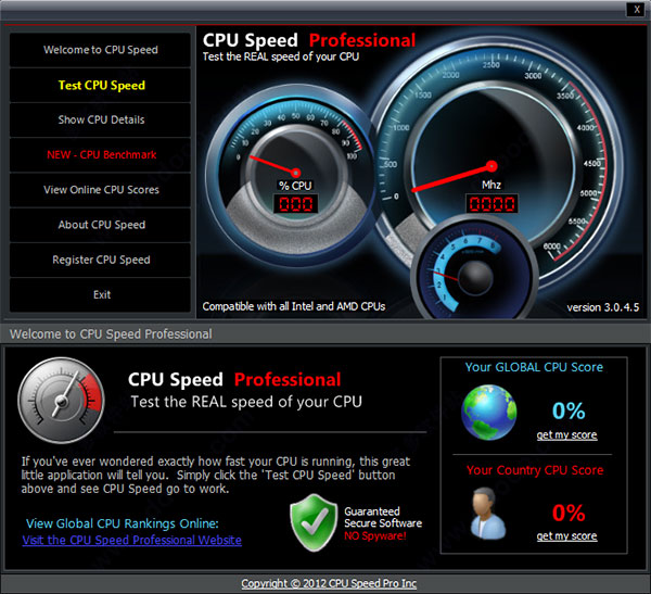 CPU Speed Professional(CPU测试处理器)