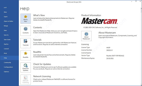 mastercam2021许可证激活码