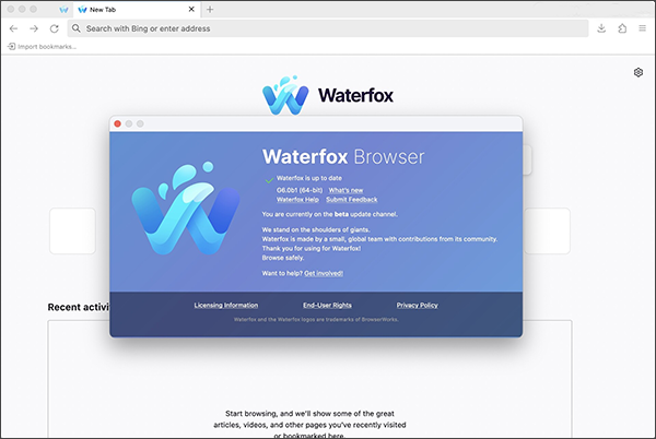 waterfox浏览器mac版
